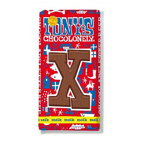 Tony's Chocolonely Schokolade mit Buchstaben "X" Vollmilchschokolade I Chocoladeletter I Original aus den Niederlanden I 180 g X von Tony's Chocolonely