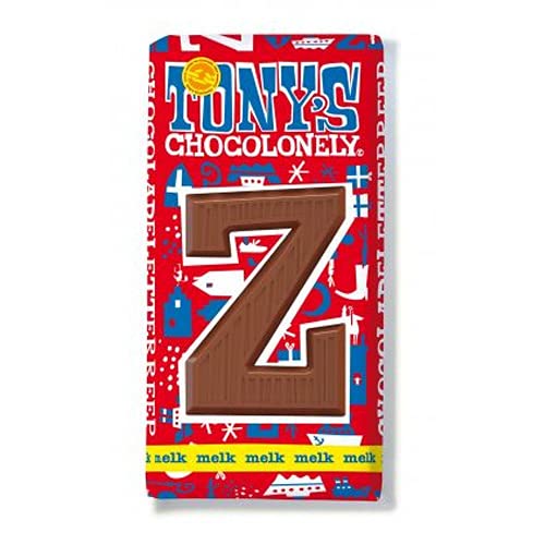 Tony's Chocolonely Schokolade mit Buchstaben "Z" Vollmilchschokolade I Chocoladeletter I Original aus den Niederlanden I 180 g Z von Tony's Chocolonely