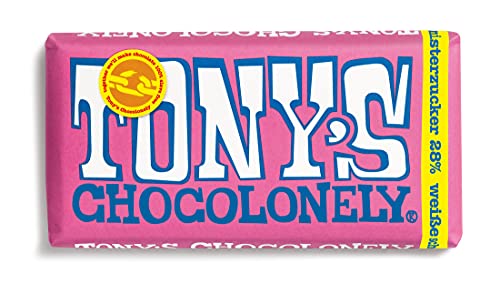 Tony's Chocolonely - Weiße Schokolade mit Himbeer und Knisterzucker - Tafel Schokolade - 15 x 180 Gramm -Belgium Fairtrade Chocolate von Tony's Chocolonely