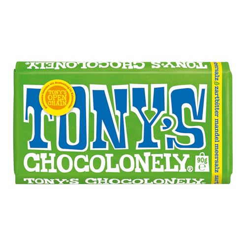 Tony's Chocolonely Zartbitterschokolade mit Mandeln und Meersalz - 90g von Tony's Chocolonely