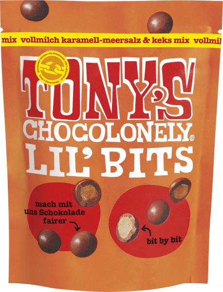 Tony's Lil' Bits Vollmilch Karamell-Meersalz & Keks Mix von Tony's Chocolonely