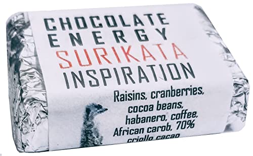 4x Suricata Inspiration: 70% vegane Schokolade mit Rosinen, Kakao, Kaffee, Kolanüssen, Jaguar Habaner 10g von Tooludic