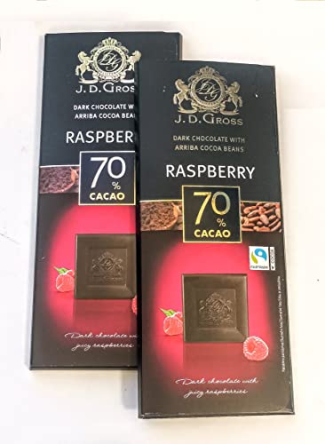 70% CHOCOLATE RASPBERRY J.D. GROSS 125g x 2 von Tooludic