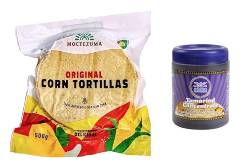 Echte mexikanische Tortillas mit Nixtamal 500g Vegan, Gentechnikfrei, Glutenfrei und Tamarindenpaste 100% natürlich 200g von Tooludic