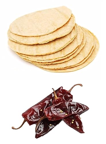 Echte mexikanische Tortillas mit Nixtamal 500g & Chili Guajillo, ganze Stücke, sonnengetrocknet, 100g von Tooludic