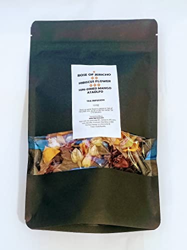 Mexikanischer Teeaufguss Hibiskus, Rose von Jericho, getrocknete Mango 100g von Tooludic