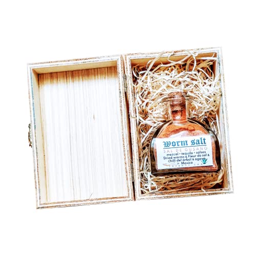 Mexikanisches Salz aus getrockneten Würmern für Mezcal und Tequila (80g) in einer Geschenkbox von Tooludic