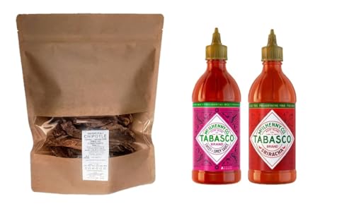 Smoked Chilli Chipotle entire 200g & Tabasco Sriracha 300 ml and TABASCO Sweet & Spicy 256 ml von Tooludic