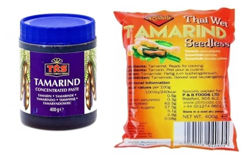 Tamarin-Konzentrat 400 g und Tamarinkern-Fruchtblock, 100 % natürlich, verdichtet, 454 g von Tooludic