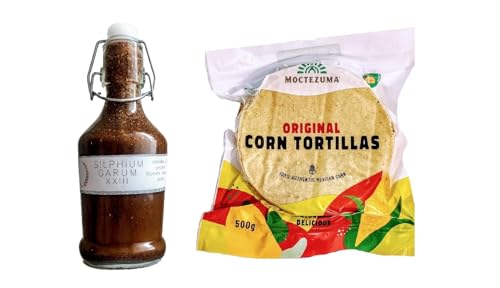 Tortilla Echte mexikanische Tortillas mit Nixtamal, vegan, gentechnikfrei 500G & Silphium Garum 220ml von Tooludic