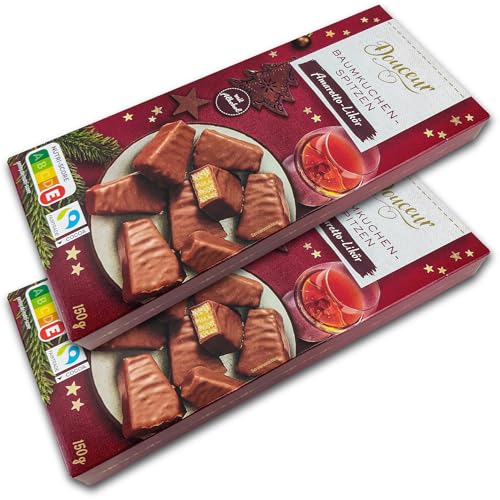 2 er Baumkuchen Spitzen Amaretto Likör Douceur Weihnachtsgebäck Baumkuchenspitzen Vollmilch 2 x 150 g von TopDeal