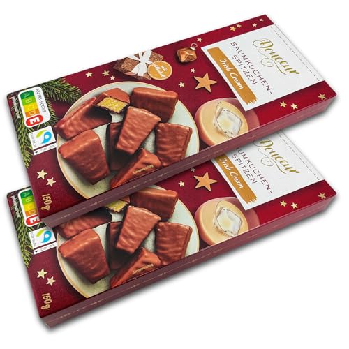 2 er Baumkuchen Spitzen Irish Cream Douceur Weihnachtsgebäck Baumkuchenspitzen Vollmilch 2 x 150 g von TopDeal