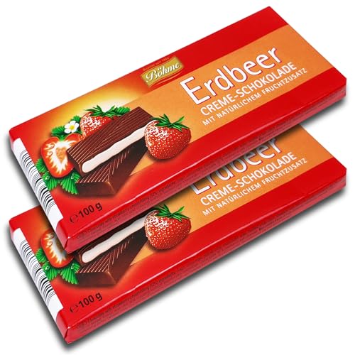 TOPDeal 2 er Pack Böhme Erdbeer Creme-Schokolade 2 x 100g von TopDeal