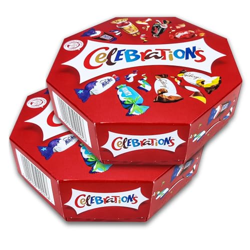 2 er Pack Celebrations 2 x 186g Geschenkverpackung mit einzeln verpackten Schokoladen-Pralinen von TopDeal