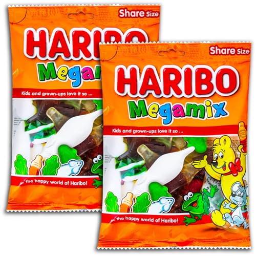 2 er Pack Harib Megamix XL Packung 2 x 400 g Fuchtgummi Mischung Cloa, Frösche, Mäuse,Kirschen von TopDeal