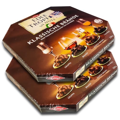 2 er Pack Trumpf Edle Tropfen in Nuss Klassische Brände 2 x 250g Flüssig gefüllte Alkohol-Pralinen von TopDeal