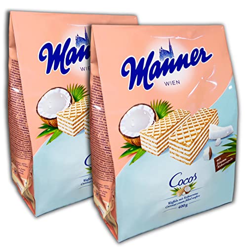 2 er Set Manner Cocos Waffeln 2 x 400g von Zeelec