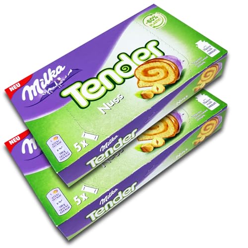 2 er Set Milka Tender Mini-Kuchen, Nuss 2 x 185 g (10 x 37g) von TopDeal