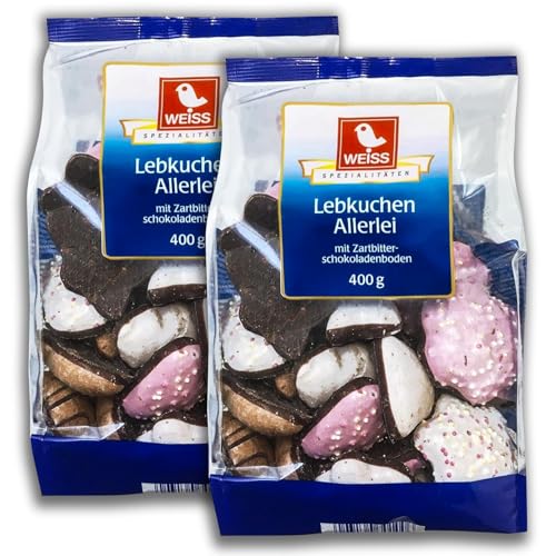 2 er Set Weiss Lebkuchen Allerlei 2 x 400 g mit Zartbitten Schokoboden von TopDeal