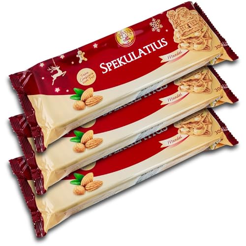 3 er Pack Mandel Spekulatius 3 x 300 g Weihnachtsgebäck Santa Claus in Toown von TopDeal