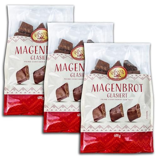 3 er Pack Santa Claus in Town MAGENBROT -Gewürzbrot Lebkuchen Weihnachtsgebäck 3 x 600 g von TopDeal