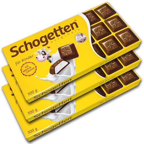 3 er Pack Schogetten für Kinder 3 x 100g Alpenvollmilch-Schokolade mit Milch-Crème-Füllung von TopDeal