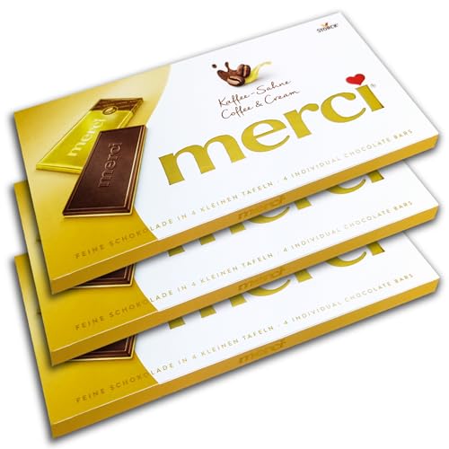 3 er Pack merci Tafelschokolade Kaffee-Sahne 3 x 100g von TopDeal