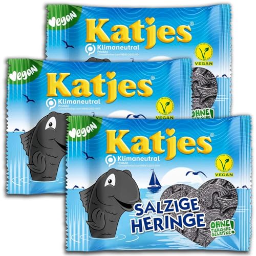 3 er Set Katjes Salzige Heringe 3 x 175g Lakritz gezuckert von TopDeal