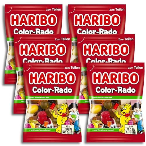6 er Pack Haribo Color-Rado 6x 175g Mischung aus Lakritz, Fruchtgummi und Schaumzucker von TopDeal