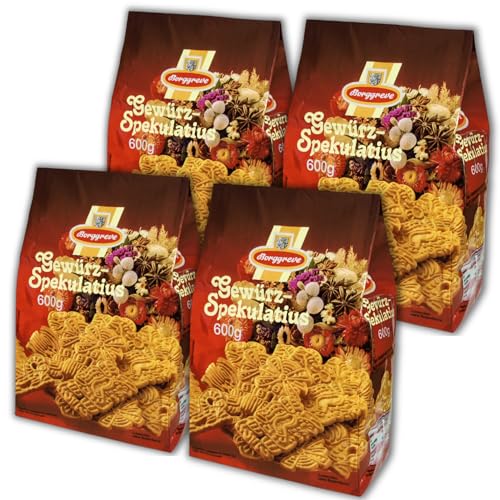 Borggreve Gewürzspekulatius 4 x 600 g Spekulatius Kekse Gebäck Weihnachtsgebäck von Sattie