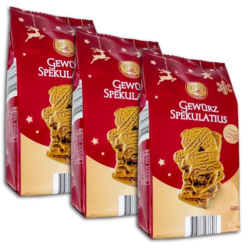 Gewürzspekulatius 3 x 600 g „Santa Claus in town“ Gewürz Spekulatius Kekse Gebäck Weihnachtsgebäck von TopDeal