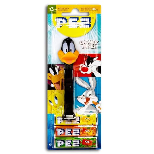 Loony Tunes PEZ Spender Daffy Duck inkl. 2 x Pez Bonbons 2 x 8,5 g von TopDeal