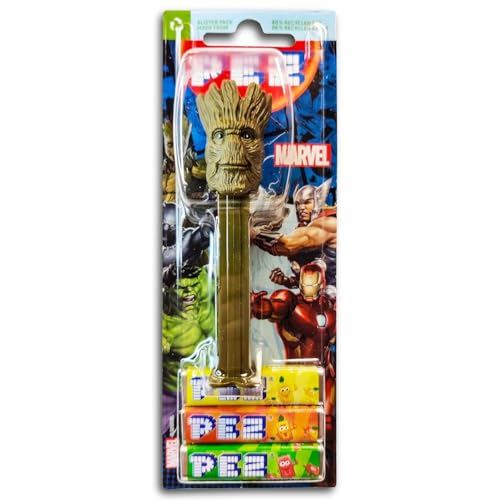 PEZ Spender MARVEL-Groot inkl. 2 x Pez Bonbons 2 x 8,5 g von TopDeal