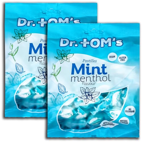 TopDeal 2 er Pack Dr. Tom's Pastilles Mint Menthol 2 x 150g Hustenbonbons mit Minze von TopDeal