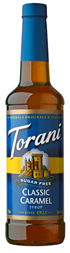 Torani - Karamell Klassisch Sirup ohne Zucker (750 ml), zuckerfreier Getränke- & Kaffee-Sirup mit natürlichen Aromen von Torani