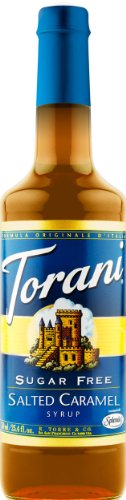 Torani - Gesalzenes Karamell Sirup ohne Zucker (750 ml), zuckerfreier Getränke- & Kaffee-Sirup mit natürlichen Aromen von Torani