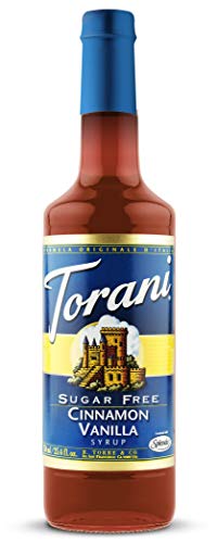 Torani - Zimt Vanille Sirup ohne Zucker (750 ml), zuckerfreier Getränke- & Kaffee-Sirup mit natürlichen Aromen von Torani