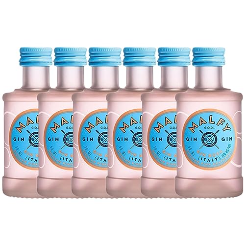 Gin Malfy Gin Rosa Miniaturflasche 5 cl (Schachtel mit 6 Miniaturflasche von 5 cl) von Distribuidor