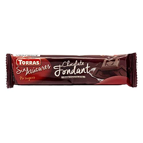 Torras Schokoriegel Dark Chocolate, Zuckerfreier Schokoladen Riegel (1x 30g) von Torras