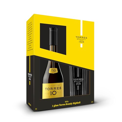 Torres Brandy | 10 Reserva Imperial inkl. Glas| Mehrfach ausgezeichneter spanischer Brandy | Aus der Weinregion Penedès | 700ML | 38% von Torres Brandy