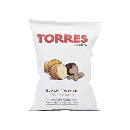 Torres Selecta Trufa Negra - Premium Kartoffelchips Mit Schwarzem Trüffel (1 x 125 g) von Torres Selecta