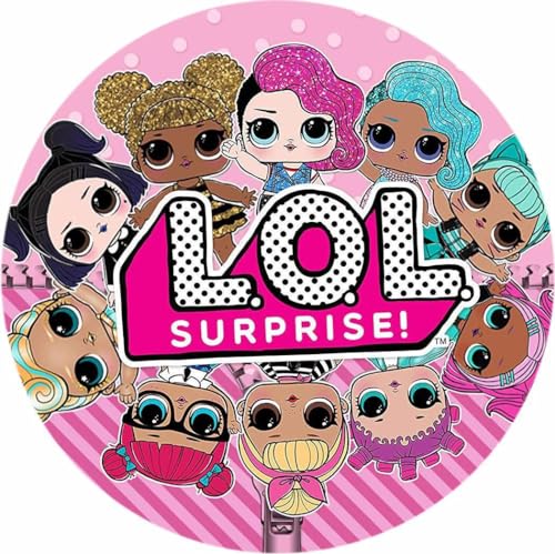 Lol Surprise Runde Tortenaufleger 20CM - Geburtstag Tortenbild Zuckerbild Tortenplatte Oblate Kuchenzuckerplatte von Torten Deko Shop