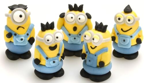 Minions Figüren Zucker, 5 Stück von Torten Deko Shop