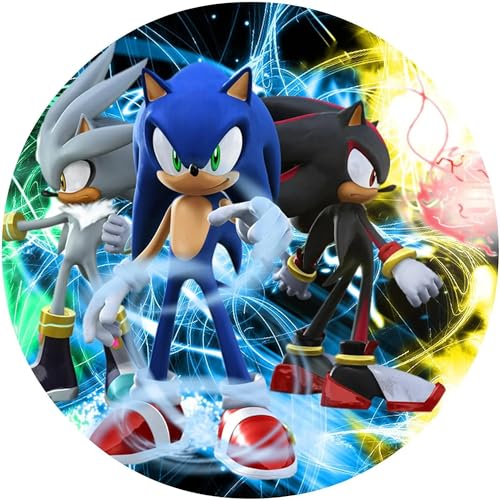 Sega Sonic Runde Tortenaufleger von Torten Deko Shop