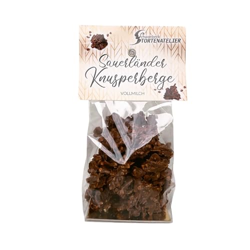 Schwanbecks Knusperschoki: Frische Mandeln, knusprige Cornflakes und feinste Vollmilchschokolade. von Tortenatelier Schwanbeck