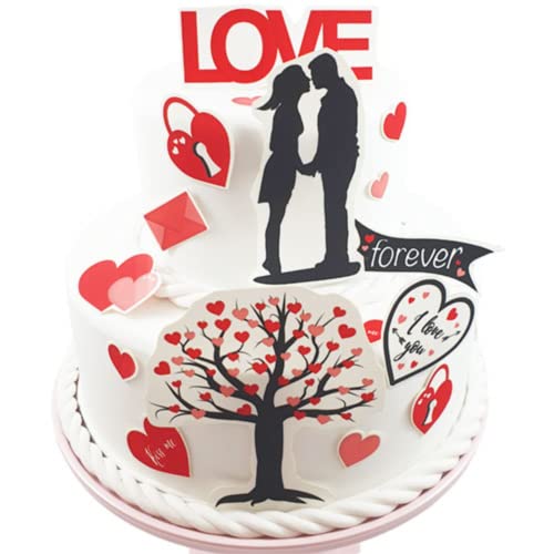 Essbare Tortendeko - Liebe - Fondant Kuchen Tattoo aus essbarem Zuckerpapier von Tortenbild