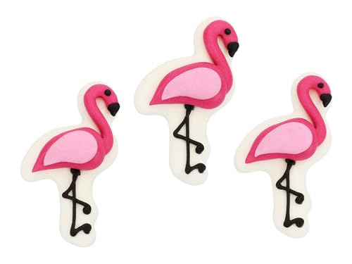 Flamingos flach Zucker 6 Stück von Tortendekoshop