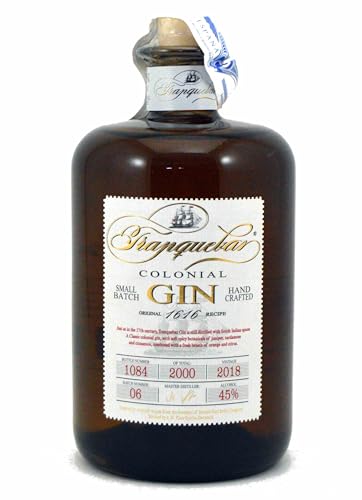 Tranquebar | Colonial Dry Gin | Basiert auf alten Rezept von 1616 | Aroma von fruchtigen Limetten | Orientalische Gewürze | 45% vol. | 700ml von Tranquebar