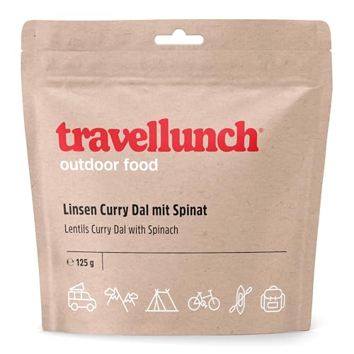 Travellunch Linsen Curry Dal mit Spinat Vegetarisch 125 g von Travellunch