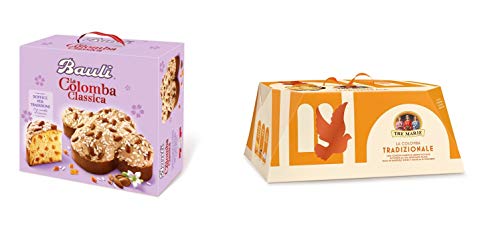 TESTPAKET La Colomba Bauli Classica + Tre Marie Tradizionale Ostern kuchen ( 2 x 1Kg ) Backprodukt Oster-taube der italienischen Tradition von Tre Marie